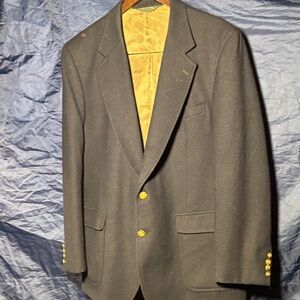 Elegant Black Blazer with Gold Accents